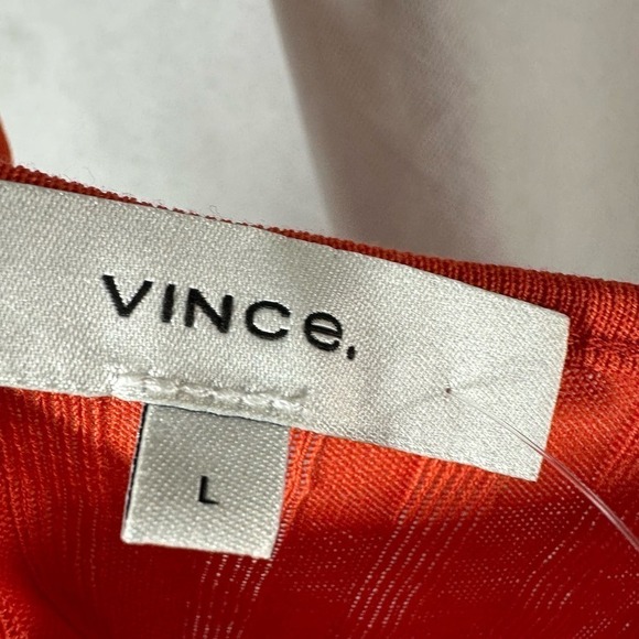 Vince Wide Rib Square Neck Tank Top Size Large Burnt Orchid - Picture 3 of 10